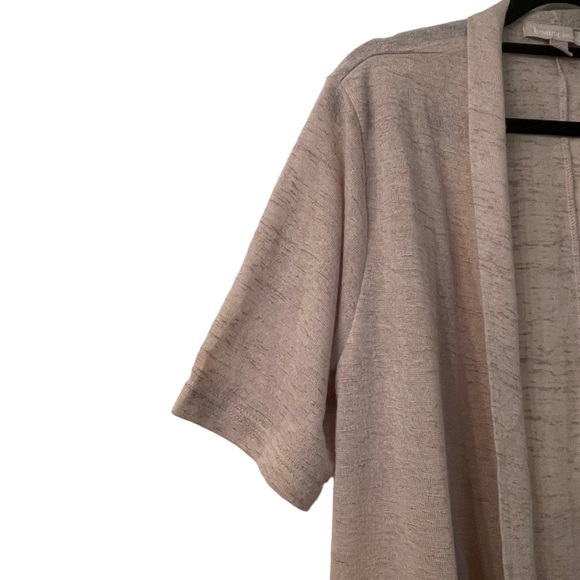 Woman Within open front cardigan, beige, size 14/16 medium - Picture 2 of 6